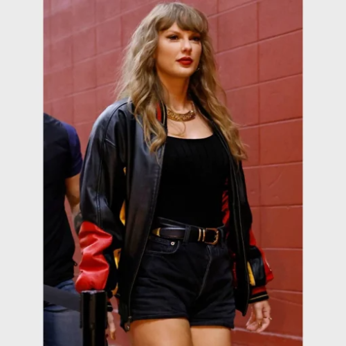 Taylor Swift Chiefs Leather Bomber Jacket