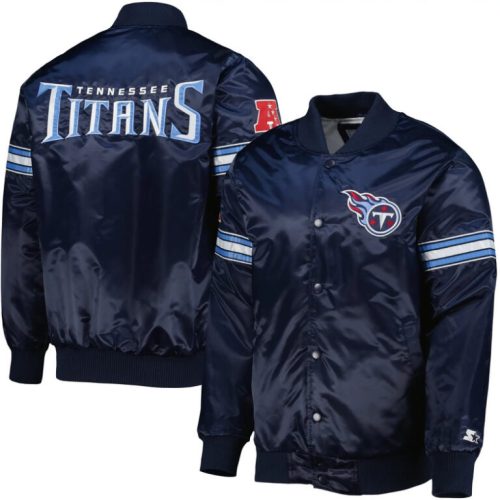 Tennessee Titans Team Players Navy Satin Jacket