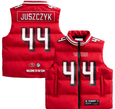 unisex-san-francisco-49ers-kyle-juszczyk-red-puffer-vest