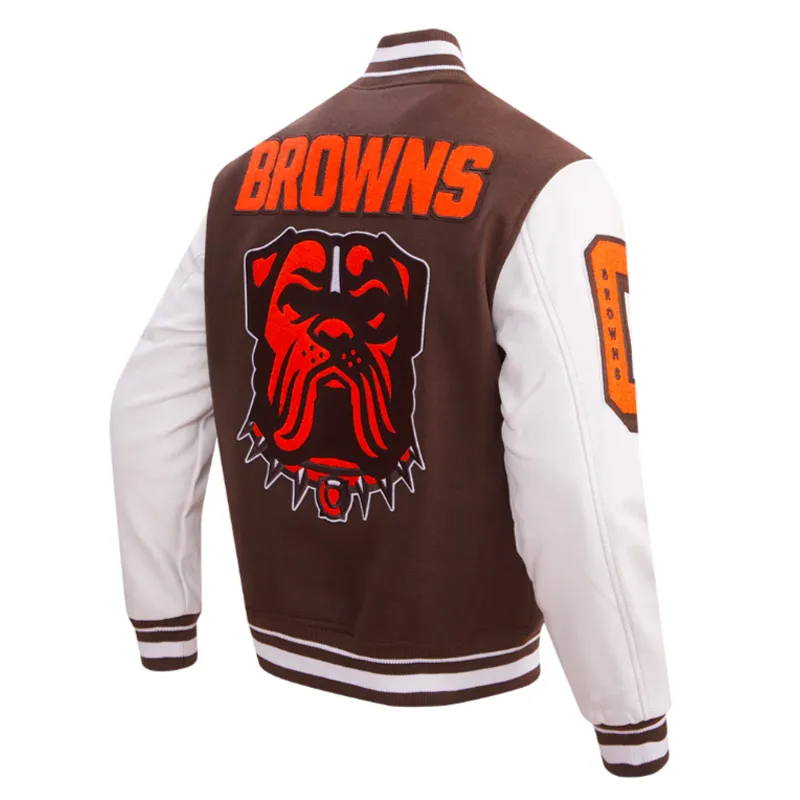 NFL Cleveland Browns Mash Up Varsity Jacket - Image 3