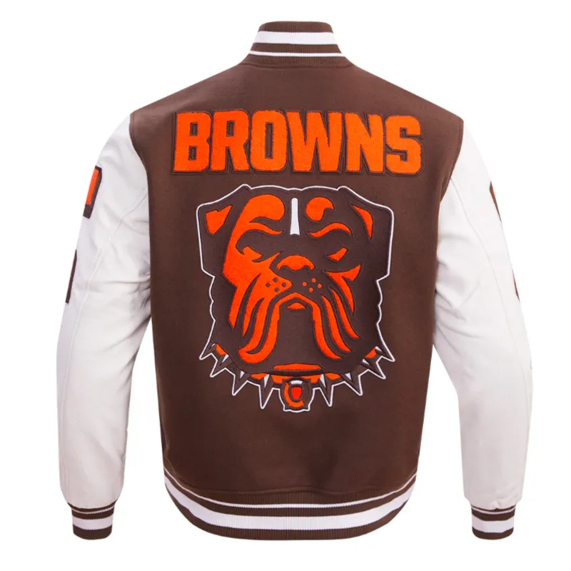 NFL Cleveland Browns Mash Up Varsity Jacket - Image 2