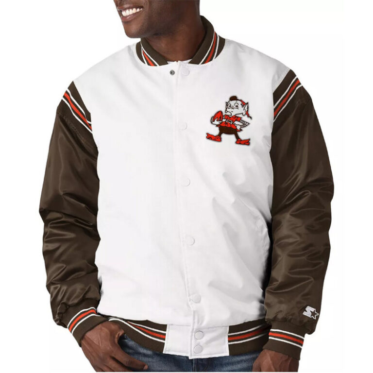 Cleveland Browns Historic Renegade Satin Varsity Jacket