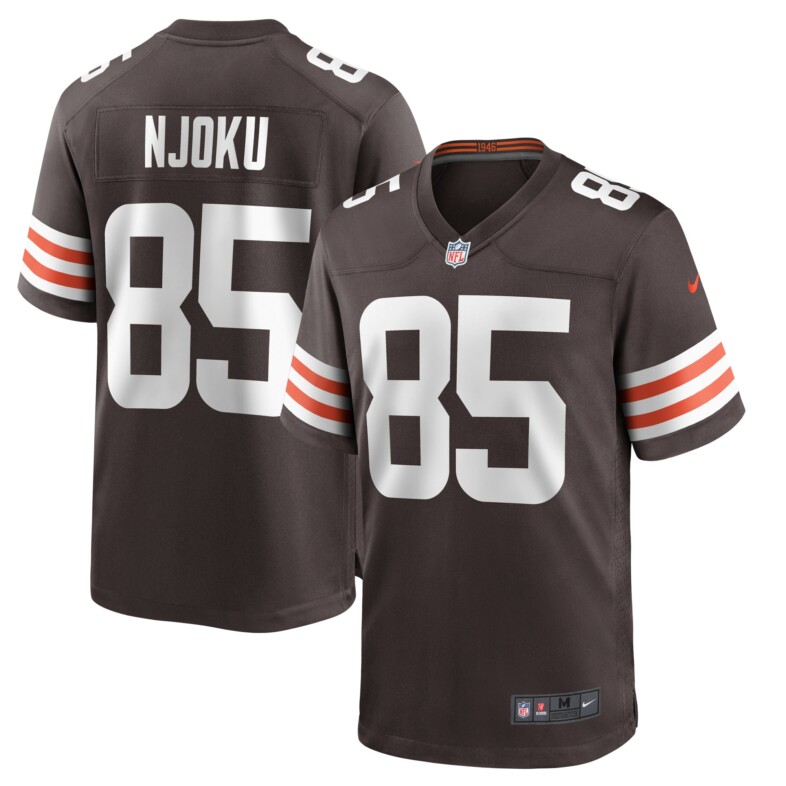 Men's Cleveland Browns David Njoku Nike Brown Player Game Jersey - Image 2