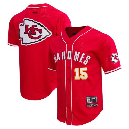 Men’s Kansas City Chiefs Patrick Mahomes Red Baseball Jersey