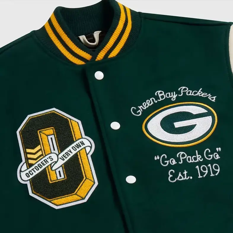 NFL Green Bay Packers OVO Varsity Jacket - Image 7