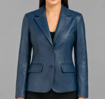womens-classic-lambskin-blue-leather-blazer-jackets