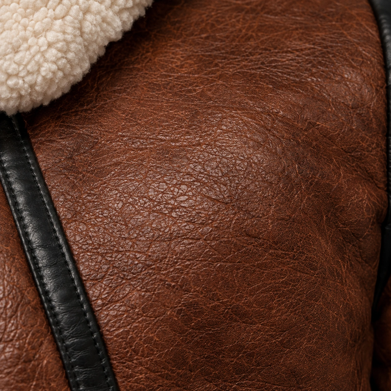 New Aviator Pilot RAF B3 Flying Bomber Fur Shearling Sheepskin Leather Jacket - Image 3