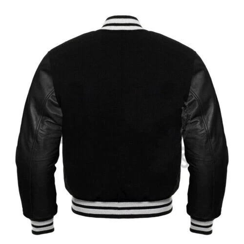 Varsity Bomber Letterman High Quality Wool & Real Sheep Leather Sleeves Jacket - Image 2