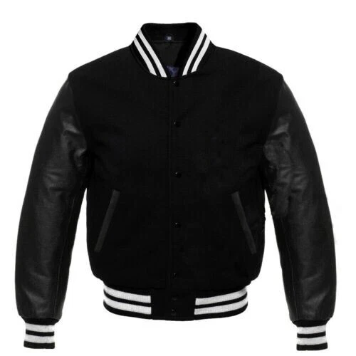 Varsity Bomber Letterman High Quality Wool & Real Sheep Leather Sleeves Jacket