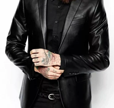 mens-genuine-lambskin-black-blazer-two-button-slim-fit-coat-real-leather-jacket