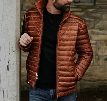 mens-antique-brown-real-leather-jacket-puffer-fully-quilted-lambskin-jacket