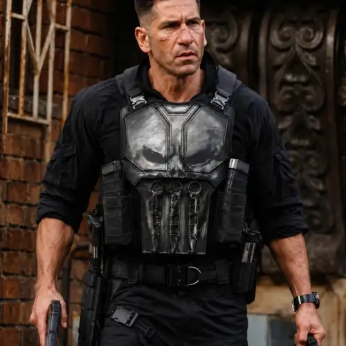 Men's Frank Castle Punisher Skull Tactical Vest Combat Cosplay Costume Halloween